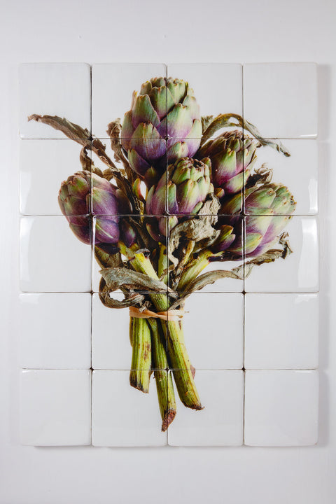 Bunch of purple artichokes (80cm x 100cm)