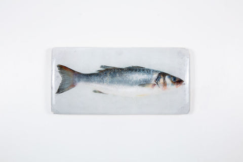 Sea bass on ice (40cm x 20cm)