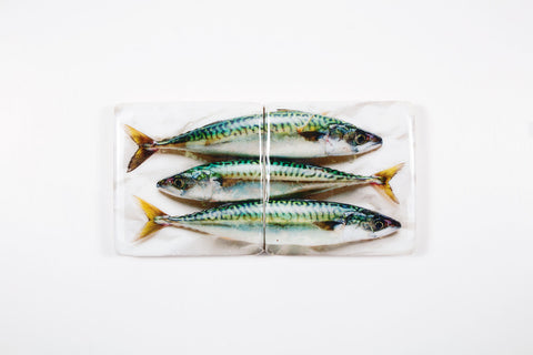 Three mackerels *2 (40cm x 20cm)