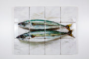 Two mackerels on paper (80cm x 60cm)