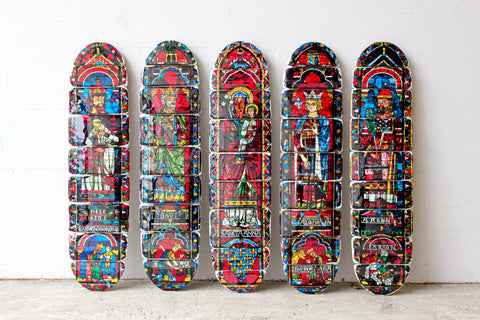 Chartres cathedral skateboard decks (North rose)