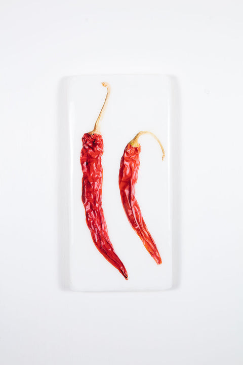Two dried chili peppers (20cm x 40cm)